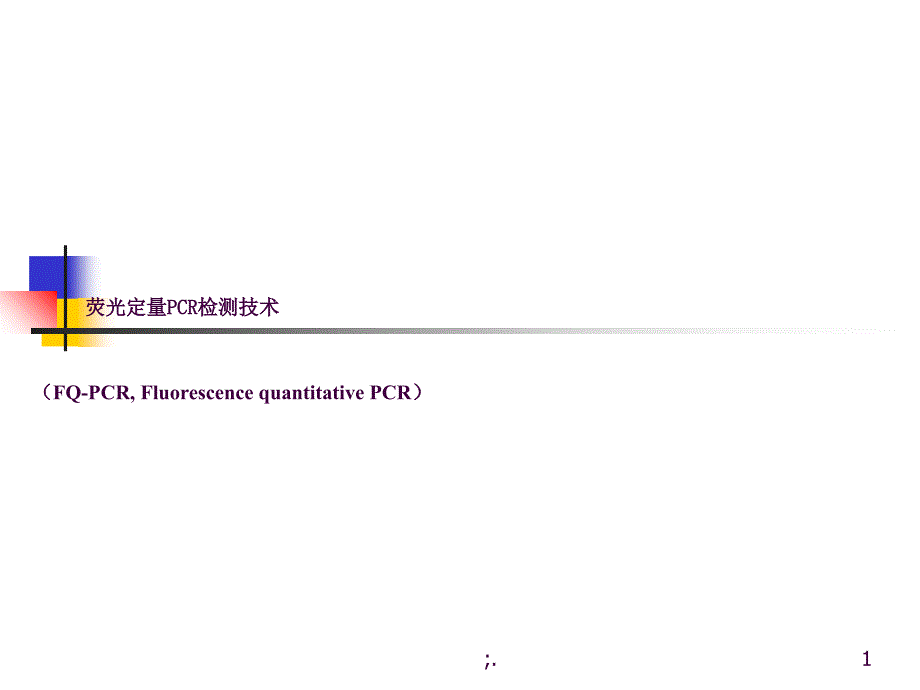 荧光定量PCR检测技术ppt课件_第1页